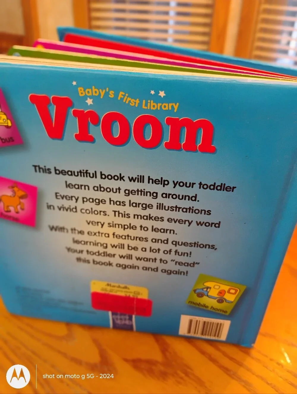 Baby's First Library Vroom Fire Engine Board Book - Blue and Red